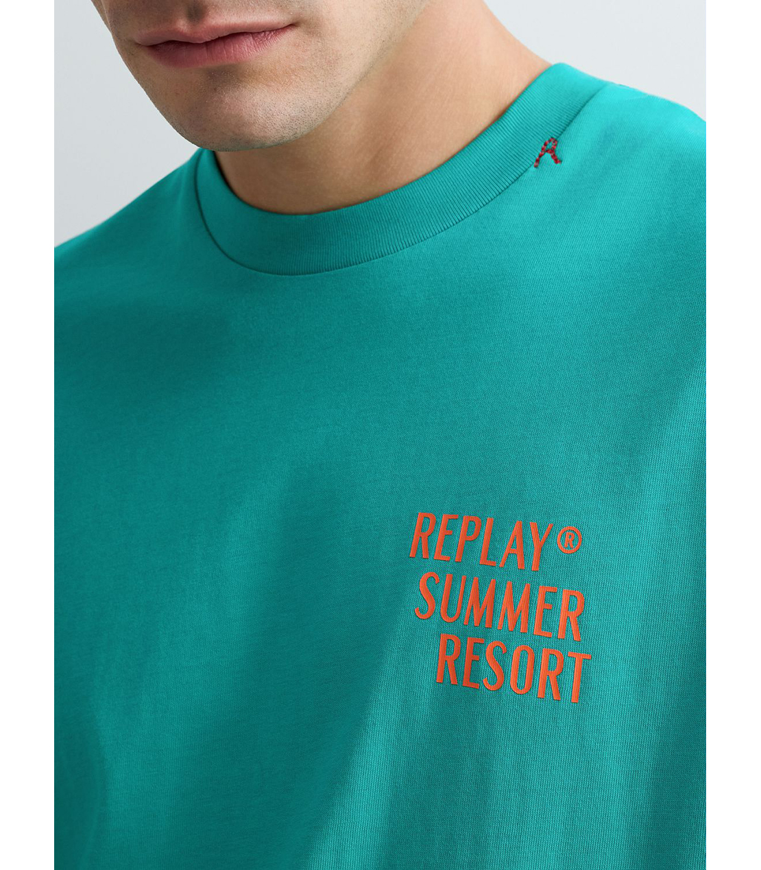 ヘビーコットンジャージーSICILYプリントTシャツ 詳細画像 エメラルド 5